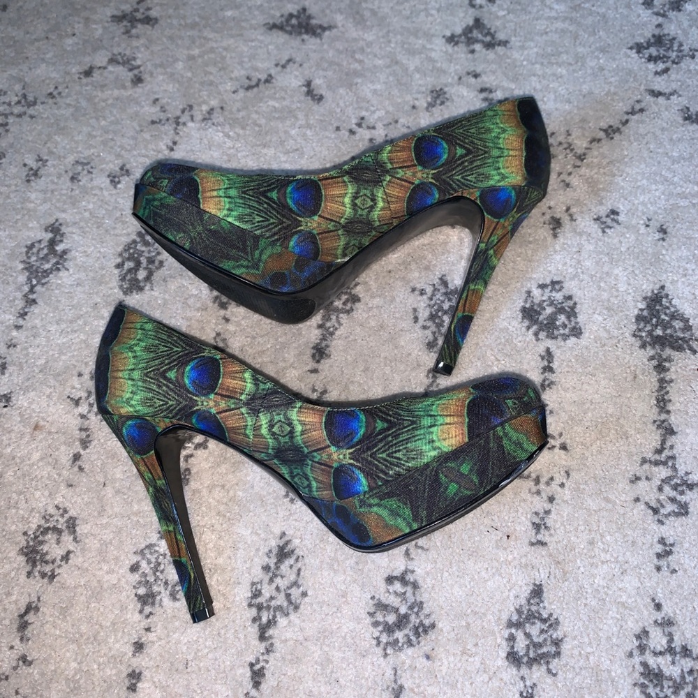 Nine West peacock sexy pumps heels size 4 women